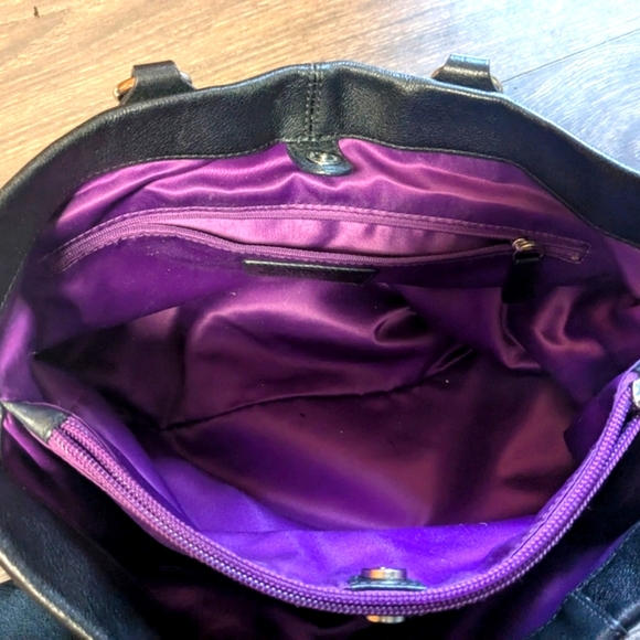 Coach Black Leather Satchel Bag - Picture 8 of 9